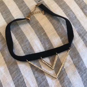 Black ribbon choker necklace